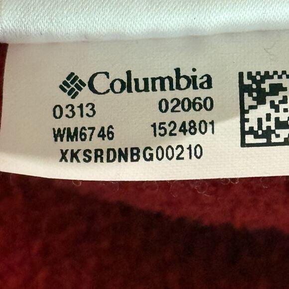 Columbia Jacket Mens Large Red Fleece Steens Mountain Full Zip Hiking Outdoors - Picture 10 of 11